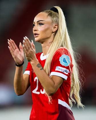 Sport Bilder des Tages 250603 Alisha Lehmann of Switzerland after the UEFA Women™s Nations League football match between Switzerland and Norway on June 3, 2025 in Sion. Photo: Marius Simensen BILDBYRAN COP 238 bbeng dam football fotball fotboll norge norway soccer sveits switzerland uefa women s nations league Copyright: MARIUSxSIMENSEN BB250603BB939