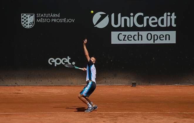 Vitaliy Sachko of Ukraine defeated Milos Karol of Slovakia (not seen) during their second round match of the UniCredit Czech Open, ATP, Tennis Herren Challenger tour in Prostejov, Czech Republic, June 4, 2025. (CTKxPhoto LudekxPerina) CTKPhotoP2025060403436  CTKPhotoP2025060403436