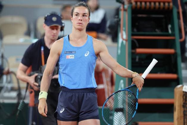 Roland-Garros 2025 PHOTOPQR LE PARISIEN PH.Olivier Lejeune ; ; 04 06 2025 ; Mercredi 4 Juin 2025 la Française Loïs Boisson affrontera Mirra Andreeva pour une place en demi-finale de Roland-Garros PH.Olivier Lejeune - Tennis. Roland Garros 2025. French Open tennis tournament. Roland Garros Stadium, Paris (75)
