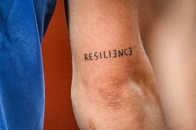 June 4, 2025, Paris, France, France: Tattoo on the arm of player Lois BOISSON Resilience during the eleventh day of Roland-Garros 2025, French Open 2025, Grand Slam tennis tournament at Roland-Garros Stadium on June 04, 2025 in Paris, France. Paris France - ZUMAm308 20250604_zsp_m308_026 Copyright: xMatthieuxMirvillex