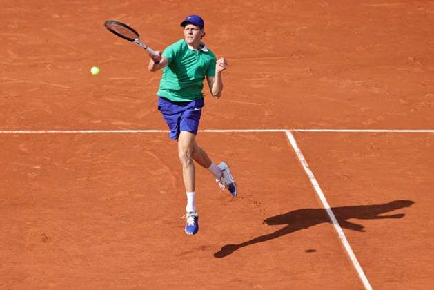 Jannik Sinner, ITA, during quarterfinal of 2025 French Open at Roland Garros, Paris, 04 06 2025; -