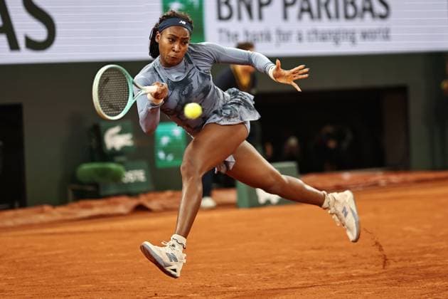Coco Gauff, USA, during semifinals of 2025 French Open at Roland Garros, Paris, 04 06 2025; -
