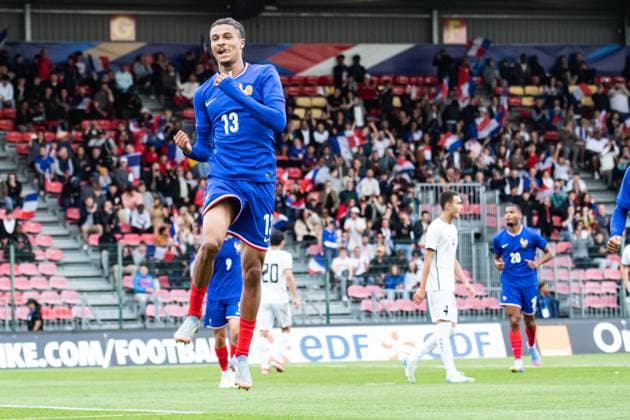 FOOTBALL: FRANCE U21, U 21 - OUZBEKISTAN U21 Baptiste AUTISSIER MAXPPP - Orleans 04 06 2025 Baptiste AUTISSIER Maxppp Orlean ; 04 06 2025 ; Joie des joueurs de l‚Äôequipe de france aprv s le but de Jean-Matteo Bahoya lors du match France espoir vs Ouzbv kistan espoirs, match amical de prv paration a l‚Äôeuro espoirs 2025 a Orlean le 04 juin 2025. Orleans Orleans Centre Val de Loire France  Copyright: xMAXPPPxBaptistexAUTISSIERx BAU202506046899 BAU202506046899