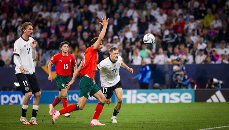 Sport Themen der Woche KW23 Sport Bilder des Tages Munich, Germany. 06th Jun 2025. Florian Wirtz (DFB) scores the goal to make it 1:0 Germany - Portugal Deutschland - Portugal 04.06.2025 *** Munich, Germany 06th Jun 2025 Florian Wirtz DFB scores the goal to make it 1 0 Germany Portugal Germany Portugal 04 06 2025