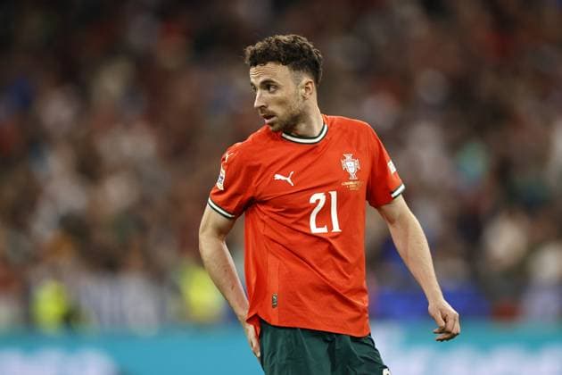 MUNCHEN - Diogo Jota of Portugal during the UEFA Nations League semifinal match Germany v. Portugal at the Munich Football Arena on June 4, 2025 in Munich, Germany. ANP Hollandse Hoogte MAURICE VAN STEEN UEFA Nations League 2025 Semi-final 2024 25 xVIxANPxSportx xMauricexvanxSteenxIVx 529316713 originalFilename: 529316713.jpg