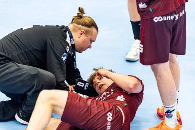 04.06.2025, GER, Handball, Maenner, Saison 24 25, 1.Daikin Handball Bundesliga, 33.Spieltag, ThSV Eisenach - 1.VfL Potsdam Max Guenther (1.VfL Potsdam) 99817 Eisenach Werner-Assmann-Halle Am Sportp Thueringen Deutschland