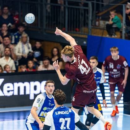 04.06.2025, GER, Handball, Maenner, Saison 24 25, 1.Daikin Handball Bundesliga, 33.Spieltag, ThSV Eisenach - 1.VfL Potsdam Dustin Kraus (1.VfL Potsdam) 99817 Eisenach Werner-Assmann-Halle Am Sportp Thueringen Deutschland