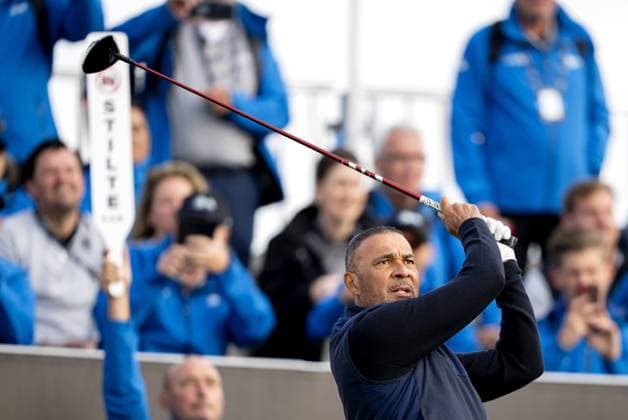 BADHOEVEDORP - Ruud Gullit during the KLM Open golf tournament at golf club The International. ANP SANDER KONING xVIxANPxSportx xxANPxIVx 529346020 originalFilename: 529346020.jpg