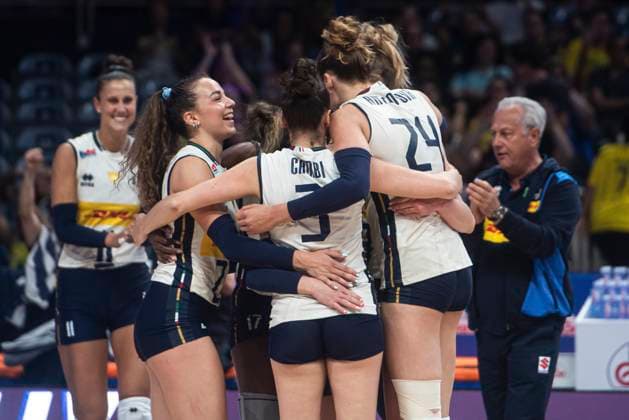 USA vs Italy RIO DE JANEIRO, RJ - 04.06.2025: USA VS ITALY - Italy& 39;s women& 39;s volleyball team debuts in the VNL by beating the United States, at Maracanazinho in Rio de Janeiro, RJ, this Wednesday (04). (Photo: Letycia Miller Fotoarena) x2749318x  LetyciaxMiller