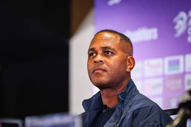JAKARTA, INDONESIA - JUNE 04: Indonesia s head coach Patrick Kluivert attends a press conference, PK, Pressekonferenz ahead of the 2026 FIFA World Cup, WM, Weltmeisterschaft, Fussball Qualifier Round Three Group C match between Indonesia and China at Gelora Bung Karno Stadium on June 4, 2025 in Jakarta, Indonesia.  Copyright: xVCGx 111571869674