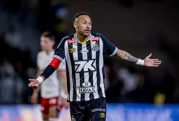 Neymar Jr vom FC Santos. Testspiel RB Leipzig - FC Santos 3:1 am 28. Mai 2025 im Trainingslager in Braganza, Brasilien. Estadio Cicero De Souza, Braganza (Brasilien). RB Leipzig - FC Santos 3:1
