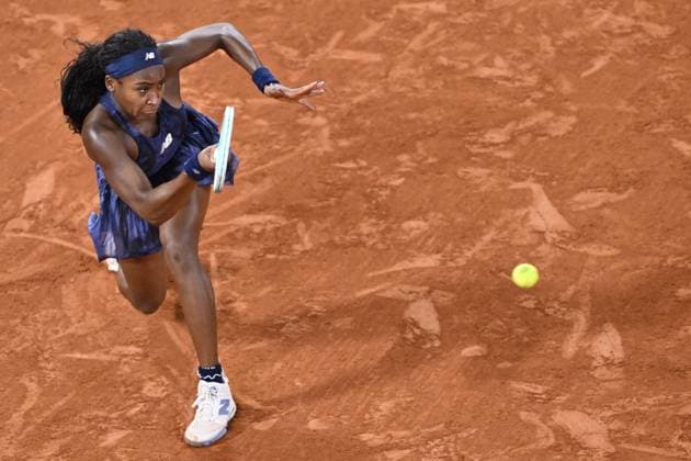 2025 Roland-Garros - Day 12 PARIS, FRANCE - JUNE 05: Coco Gauff of the United States plays against Lois Boisson of France during the Women s Singles Semifinal match on Day Twelve of the 2025 French Open at Roland Garros on June 05, 2025 in Paris, France. Burak Akbulut Anadolu Paris France. Editorial use only. Please get in touch for any other usage.  Copyright: x2025xAnadoluxBurakxAkbulutx
