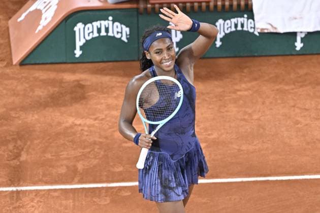 2025 Roland-Garros - Day 12 PARIS, FRANCE - JUNE 05: Coco Gauff of the United States celebrates winning match against Lois Boisson of France during the Women s Singles Semifinal match on Day Twelve of the 2025 French Open at Roland Garros on June 05, 2025 in Paris, France. Burak Akbulut Anadolu Paris France. Editorial use only. Please get in touch for any other usage.  Copyright: x2025xAnadoluxBurakxAkbulutx