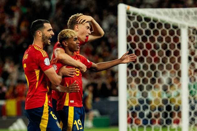 UEFA Nations League Finals: Spanien - Frankreich; 05.06.2025 Jubel zum 3:0 nach Elfmeter durch Lamine Yamal (Spanien, 19) UEFA Nations League Finals: Halbfinale Spanien - Frankreich; Stuttgart, Arena Stuttgart am 05.06.2025 Copyright: xBEAUTIFULxSPORTS Wunderlx