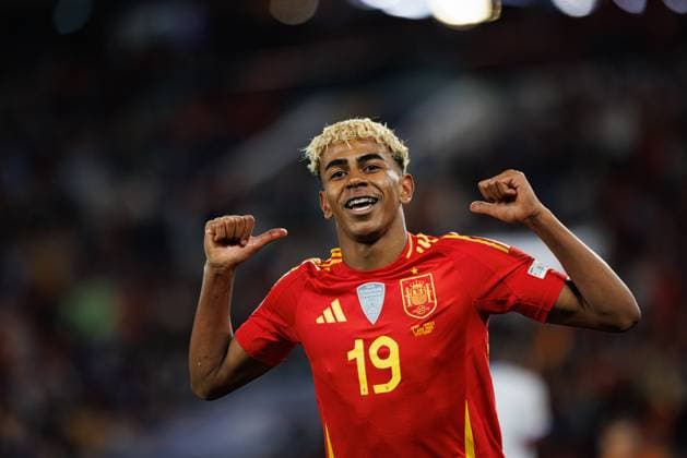 Sport Themen der Woche KW23 Lamine Yamal seen celebrating after scoring goal during UEFA Nations League 2025 semifinal game between national teams of Spain and France (Maciej Rogowski) Stuttgart MHP Arena Germany Copyright: xMaciejxRogowskix spainfrance2425-36