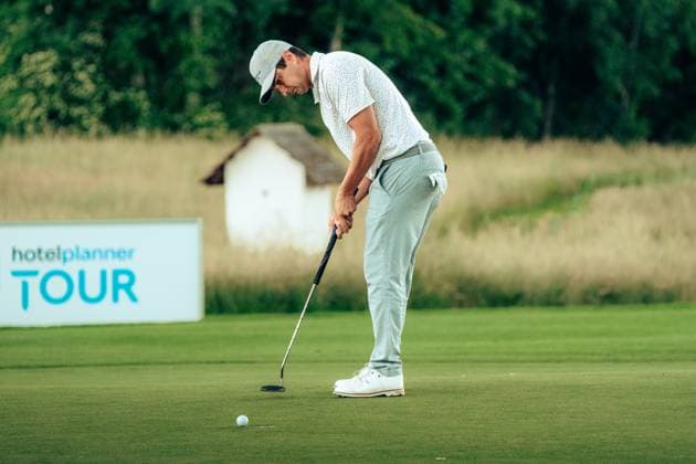 Hildisrieden, Switzerland, June 5th 2025: Benjamin Rusch (SUI) putting during the first round of the hotelplanner Tour Swiss Challenge at Golf Sempach, Lucerne, Switzerland. (Mike Wiss SPP) Copyright: xMikexWissx xSPPx spp-en-MiWiSp-045