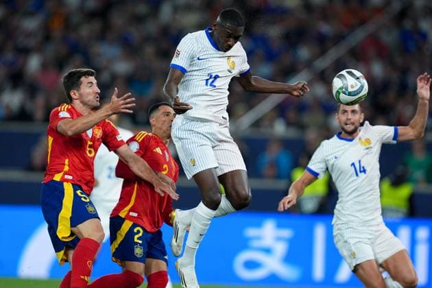 Randal Kolo Muani (France) scores fourth goal during the UEFA Nations League match between Spain and France at Mercedes-Benz Arena Stuttgart Germany on 05 June 2025. Stoccarda Mercedes-Benz Arena Stoccarda Germany Copyright: xPhotoxGoalxPix MatteoxCiambellix SP24-1209-050