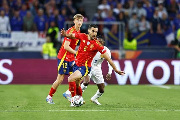 Mikel Merino (ESP), JUNE 5, 2025 - Football Soccer : UEFA Nations League Semi-finals match between Spain 5-4 France at the Stuttgart Arena in Stuttgart, Germany. Noxthirdxpartyxsales  (293789597)