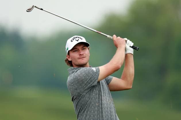 RBC Canadian Open 2025 at TPC Toronto at Osprey Valley CALEDON, ONTARIO - JUNE 06: Rasmus Hojgaard of Denmark looks down the 9th fairway during the second round of the RBC Canadian Open 2025 at TPC Toronto at Osprey Valley on June 06, 2025 in Caledon, Ontario, Canada. Caledon Ontario United States  Copyright: xAmyxLemusx originalFilename:lemus-rbccanad250606_npSkA.jpg
