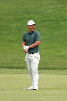RBC Canadian Open 2025 at TPC Toronto at Osprey Valley CALEDON, ONTARIO - JUNE 06:Tom Kim of Seoul, Korea looks down the 1st fairway during the second round of the RBC Canadian Open 2025 at TPC Toronto at Osprey Valley on June 06, 2025 in Caledon, Ontario, Canada. Caledon Ontario United States  Copyright: xAmyxLemusx originalFilename:lemus-rbccanad250606_npdZI.jpg