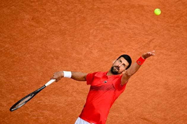 Sport Bilder des Tages TENNIS : Roland Garros 2025 - Internationaux de France - 06 06 2025 Novak Djokovic ( Serbia ) during the 2025 French Open at Roland Garros on Juin 06 , 2025 in Paris, France. ( Photo Dante Badano PSNewz ) - ParisFrance  Copyright: xx