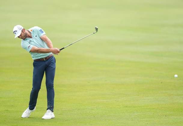 June 6, 2025, Caledon, On, CANADA: Sam Burns hits his approach shot from the first fairway during second round of the RBC Canadian Open golf tournament in Caledon, Ont., on Friday, June 6, 2025. Golf 2025: Canadian Open: Second Round  - ZUMAc35_ 20250606_zaf_c35_145 Copyright: xNathanxDenettex