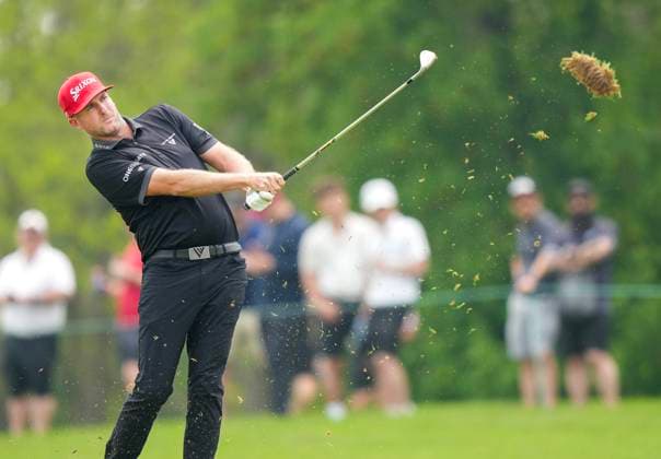 June 6, 2025, Caledon, On, CANADA: Canadian Taylor Pendrith hits his approach shot on the first fairway during second round of the RBC Canadian Open golf tournament in Caledon, Ont., on Friday, June 6, 2025. Golf 2025: Canadian Open: Second Round  - ZUMAc35_ 20250606_zaf_c35_149 Copyright: xNathanxDenettex