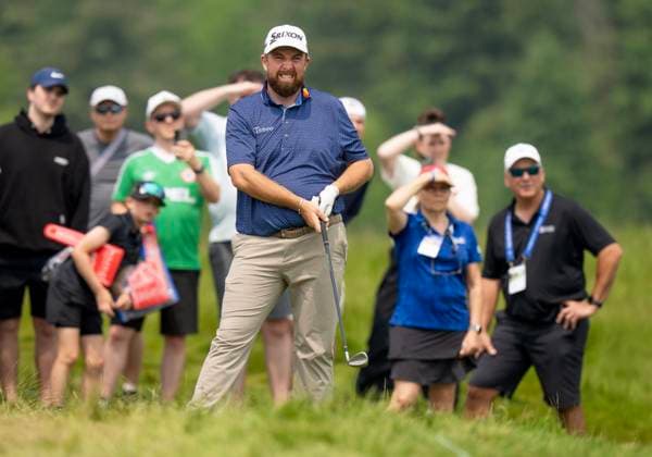 June 6, 2025, Caledon, On, CANADA: Shane Lowry of Ireland grimaces as he watches his approach shot from the deep rough on hole 8 in the second round of the Canadian Open golf in Caledon, Ont., Friday, June 6, 2025. Golf 2025: Canadian Open: Second Round  - ZUMAc35_ 20250606_zaf_c35_102 Copyright: xFrankxGunnx