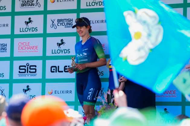 2025 Lloyds Tour of Britain Women Picture by Olly Hassell SWpix.com - 06 06 2025 - Cycling - UCI Women s World Tour - 2025 Lloyds Tour of Britain Women - Stage 2: Hartlepool to Saltburn-by-the-Sea - Tiffany Keep (DAS - Hutchinson) wins the most combative rider Copyright: x xSWpix.comx(t axPhotographyxHubxLtd)xOllyxHassell SWpix.comx SWP-2945-0273