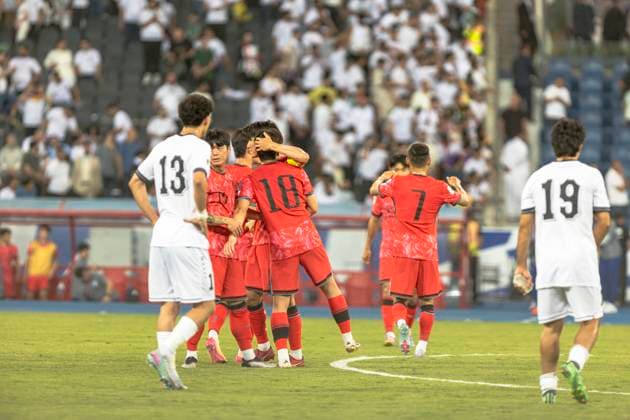 Iraq-South Korea World Cup Qualifiers Match Photo shows moments from the football match between hosting Iraq and visiting South Korea in Basra, Iraq, on June 5, 2025. South Korea won the match 2-0, qualifying for the 2026 World Cup and sending Iraq to playoffs. Basra Basra Iraq Copyright: xSaburxRashidx