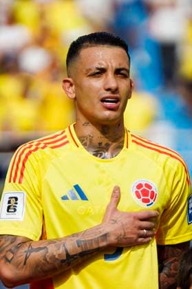 Barranquilla, Colombia - June 06: Kevin Castano of Colombia getting into the field prior to the FIFA World Cup, WM, Weltmeisterschaft, Fussball 2026 Qualifier match between Colombia and Peru at Estadio Metropolitano Roberto MelÃ ndez on June 06, 2025 in Barranquilla, Colombia. (Photo by Mauricio Duque Eurasia Images) Barranquilla Estadio Metropolitano Roberto MelÃ ndez Colombia *** Barranquilla, Colombia June 06 Kevin Castano of Colombia getting into the field prior to the FIFA World Cup 2026 Qualifier match between Colombia and Peru at Estadio Metropolitano Roberto Melí ndez on June 06, 2025 in Barranquilla, Colombia Photo by Mauricio Duque Eurasia Sport Images Barranquilla Estadio Metropolitano Roberto Melí ndez Colombia Copyright: x x2025xEurasiaxSportxImagesx jp-en-EuSpIm-MF5_DQE_Colombia_Peru_06Jun2025_CO091