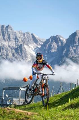 MOUNTAINBIKE - UCI MTB World Series LEOGANG,AUSTRIA,07.JUN.25 - CYCLING, MOUNTAIN BIKE - UCI Mountainbike World Cup, downhill. Image shows Nina Hoffmann (GER).  GEPAxpictures xWolfgangxKofler