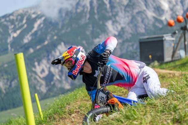 MOUNTAINBIKE - UCI MTB World Series LEOGANG,AUSTRIA,07.JUN.25 - CYCLING, MOUNTAIN BIKE - UCI Mountainbike World Cup, downhill. Image shows Martin Maes (BEL).  GEPAxpictures xWolfgangxKofler