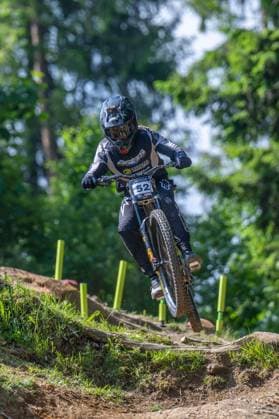 MOUNTAINBIKE - UCI MTB World Series LEOGANG,AUSTRIA,07.JUN.25 - CYCLING, MOUNTAIN BIKE - UCI Mountainbike World Cup, downhill. Image shows Mylann Falquet (FRA).  GEPAxpictures xWolfgangxKofler