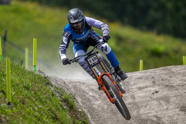 MOUNTAINBIKE - UCI MTB World Series LEOGANG,AUSTRIA,07.JUN.25 - CYCLING, MOUNTAIN BIKE - UCI Mountainbike World Cup, downhill. Image shows Lucas Cruz (CAN).  GEPAxpictures xWolfgangxKofler