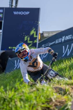MOUNTAINBIKE - UCI MTB World Series LEOGANG,AUSTRIA,07.JUN.25 - CYCLING, MOUNTAIN BIKE - UCI Mountainbike World Cup, downhill. Image shows Valentina Hoell (AUT).  GEPAxpictures xWolfgangxKofler