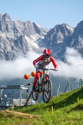 MOUNTAINBIKE - UCI MTB World Series LEOGANG,AUSTRIA,07.JUN.25 - CYCLING, MOUNTAIN BIKE - UCI Mountainbike World Cup, downhill. Image shows Mille Johnset (NOR).  GEPAxpictures xWolfgangxKofler