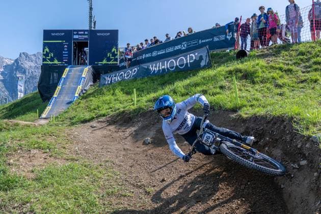 MOUNTAINBIKE - UCI MTB World Series LEOGANG,AUSTRIA,07.JUN.25 - CYCLING, MOUNTAIN BIKE - UCI Mountainbike World Cup, downhill. Image shows Michael Delesalle (CAN).  GEPAxpictures xWolfgangxKofler