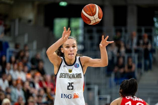 Basketball Heidelberg 06.06.2025 Testspiel DBB Frauen Damen Deutschland (GER) - Türkei (TUR) Clara Bielefeld (Deutschland, No.25)