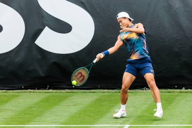 BOSS OPEN ATP250; 07.06.2025 Li Tu (AUS) im Match gegen Eliot Spizzirri (USA) BOSS OPEN ATP250; Stuttgart, Tennisclub Weissenhof am 07.06.2025 Copyright: xBEAUTIFULxSPORTS Wunderlx