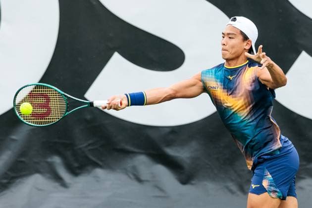 BOSS OPEN ATP250; 07.06.2025 Li Tu (AUS) im Match gegen Eliot Spizzirri (USA) BOSS OPEN ATP250; Stuttgart, Tennisclub Weissenhof am 07.06.2025 Copyright: xBEAUTIFULxSPORTS Wunderlx