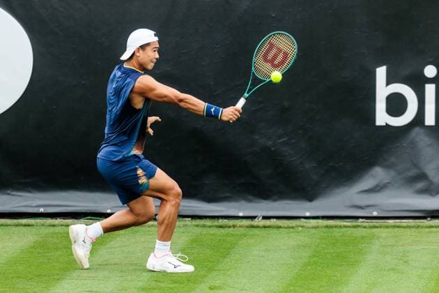 BOSS OPEN ATP250; 07.06.2025 Li Tu (AUS) im Match gegen Eliot Spizzirri (USA) BOSS OPEN ATP250; Stuttgart, Tennisclub Weissenhof am 07.06.2025 Copyright: xBEAUTIFULxSPORTS Wunderlx