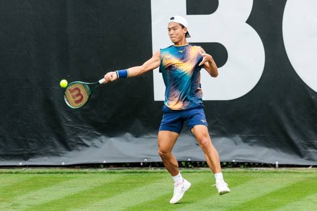 BOSS OPEN ATP250; 07.06.2025 Li Tu (AUS) im Match gegen Eliot Spizzirri (USA) BOSS OPEN ATP250; Stuttgart, Tennisclub Weissenhof am 07.06.2025 Copyright: xBEAUTIFULxSPORTS Wunderlx