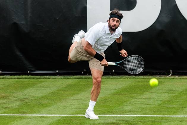 BOSS OPEN ATP250; 07.06.2025 Nikolos Bassilaschwili (GEO) im Match gegen Hugo Grenier (FRA) BOSS OPEN ATP250; Stuttgart, Tennisclub Weissenhof am 07.06.2025 Copyright: xBEAUTIFULxSPORTS Wunderlx