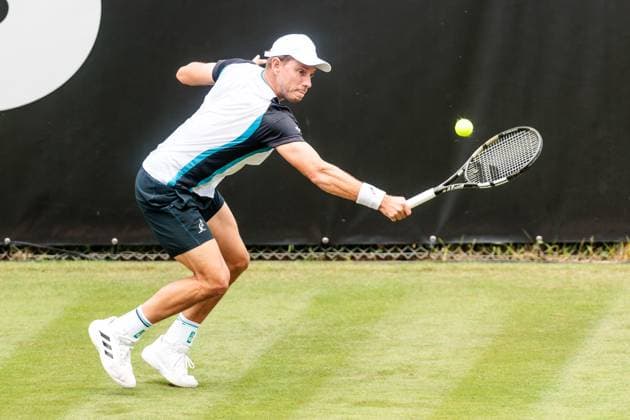 BOSS OPEN ATP250; 07.06.2025 James Duckworth (AUS) im Match gegen Benjamin Hassan (LBN) BOSS OPEN ATP250; Stuttgart, Tennisclub Weissenhof am 07.06.2025 Copyright: xBEAUTIFULxSPORTS Wunderlx