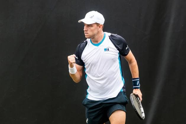 BOSS OPEN ATP250; 07.06.2025 James Duckworth (AUS) jubelt im Match gegen Benjamin Hassan (LBN) BOSS OPEN ATP250; Stuttgart, Tennisclub Weissenhof am 07.06.2025 Copyright: xBEAUTIFULxSPORTS Wunderlx