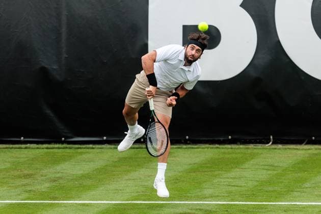 BOSS OPEN ATP250; 07.06.2025 Nikolos Bassilaschwili (GEO) im Match gegen Hugo Grenier (FRA) BOSS OPEN ATP250; Stuttgart, Tennisclub Weissenhof am 07.06.2025 Copyright: xBEAUTIFULxSPORTS Wunderlx
