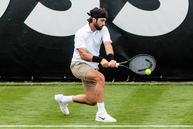 BOSS OPEN ATP250; 07.06.2025 Nikolos Bassilaschwili (GEO) im Match gegen Hugo Grenier (FRA) BOSS OPEN ATP250; Stuttgart, Tennisclub Weissenhof am 07.06.2025 Copyright: xBEAUTIFULxSPORTS Wunderlx