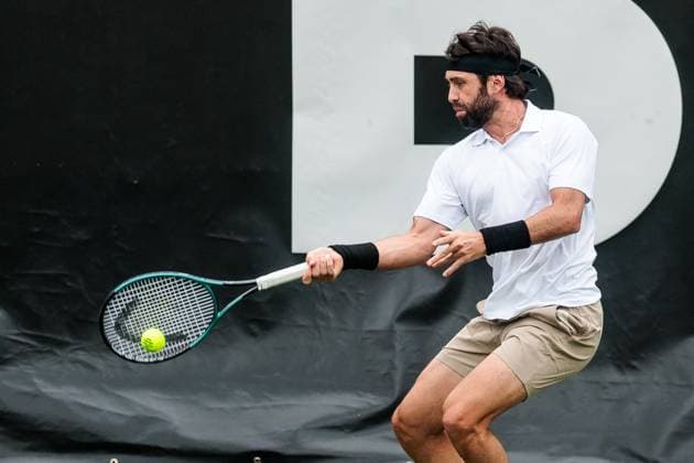 BOSS OPEN ATP250; 07.06.2025 Nikolos Bassilaschwili (GEO) im Match gegen Hugo Grenier (FRA) BOSS OPEN ATP250; Stuttgart, Tennisclub Weissenhof am 07.06.2025 Copyright: xBEAUTIFULxSPORTS Wunderlx