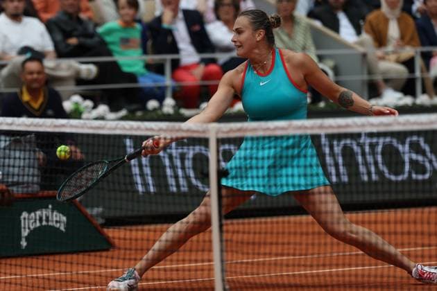 June 7, 2025, Paris, Celestynow, France: ARYNA SABALENKA during the match against Coco Gauff of USA in the final women s singles of French Open 2025 at Roland Garros in Paris. Paris France - ZUMAc278 20250607_zsp_c278_003 Copyright: xMarcinxCholewinskix